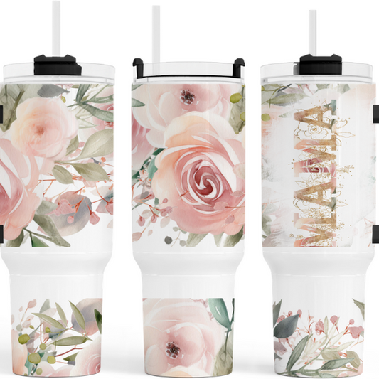 Mama Pink Roses 40 oz Tumbler
