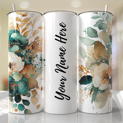 Mom, Grandma, Nanna, Emeral Green Roses Customize W/ Your Favorite Mama Tumbler