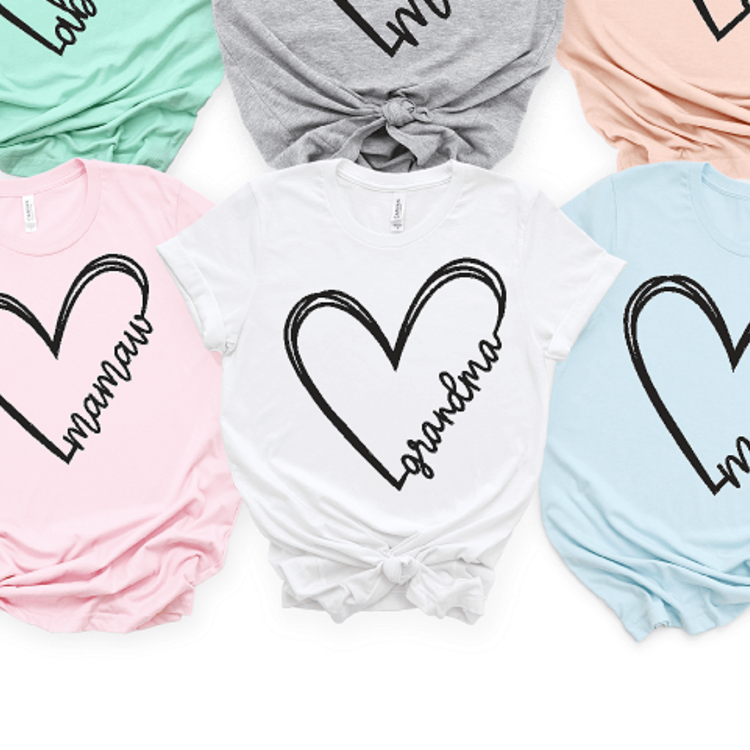 Mom Heart- Personalized-Grandma, Mamma, GIGI