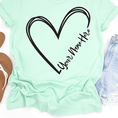 Mom Heart- Personalized-Grandma, Mamma, GIGI