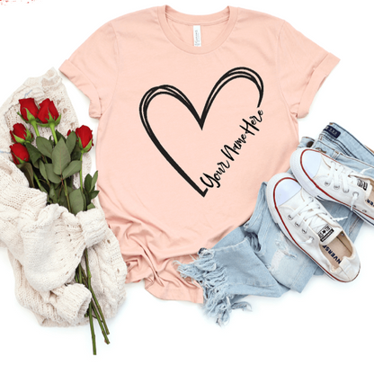 Mom Heart- Personalized-Grandma, Mamma, GIGI