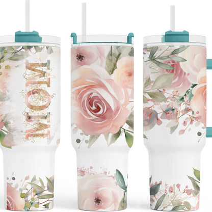 Mom Pink Roses 40 oz. Tumbler