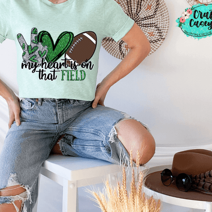 My Heart Is On That Football Field Wildcat -Tee