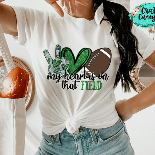 My Heart Is On That Football Field Wildcat -Tee