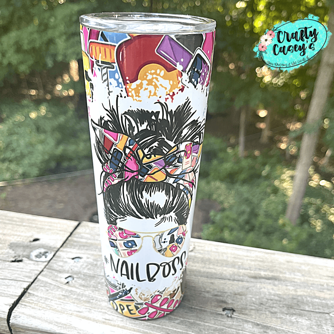 Nail Boss Mom Skull-Funny Tumbler
