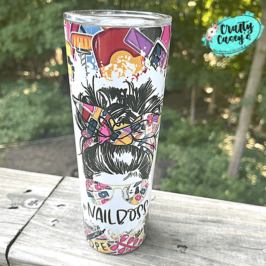 Nail Boss Mom Skull-Funny Tumbler