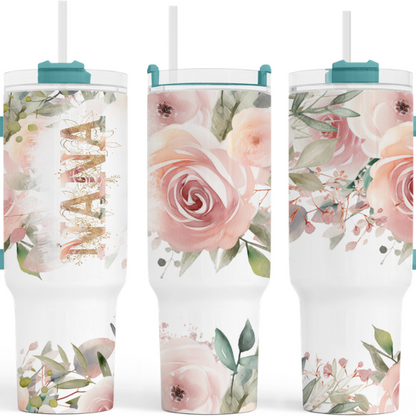 Nana Pink Roses 40 oz. Tumbler