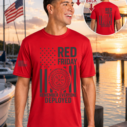 Nautical Salute RED Friday A4 Cooling Performance Short Sleeve Tee