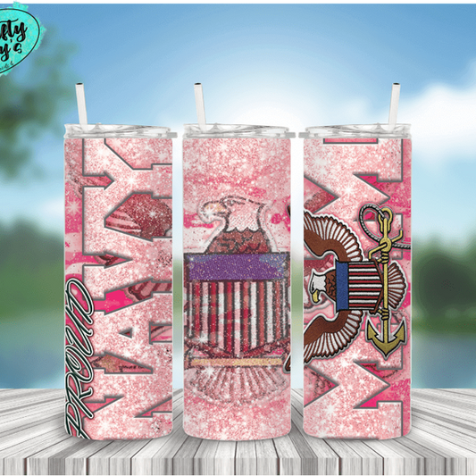 Navy Mom Patriotic Drink Tumbler
