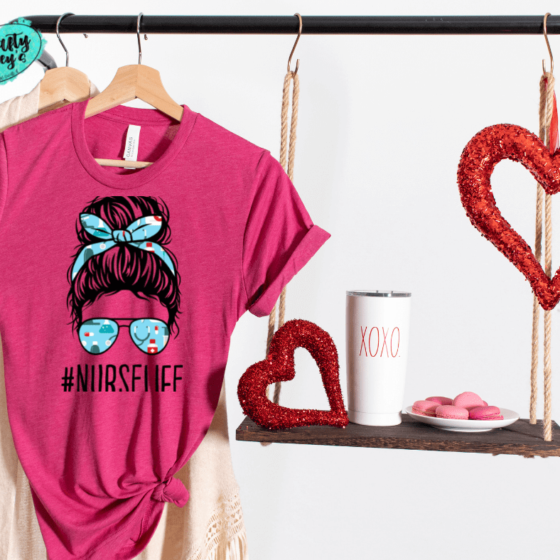 #Nurse Life Messy Bun-Tee