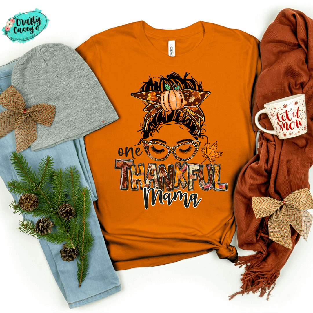 One Thankful Mama- Mom Skull Tee -T-shirt