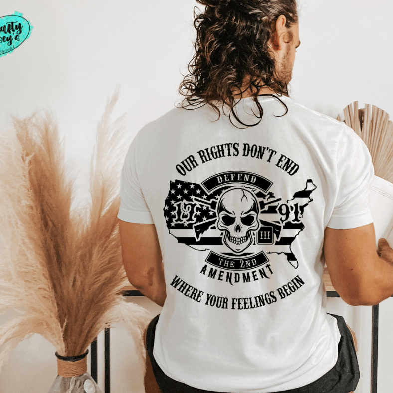Our Rights Don't End Black Print Graphic Shirt by Crafty Casey's