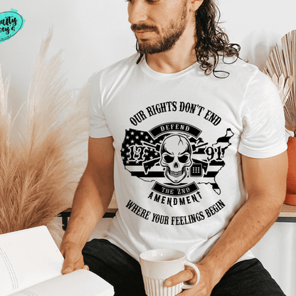 Our Rights Don't End Black Print Graphic Shirt by Crafty Casey's
