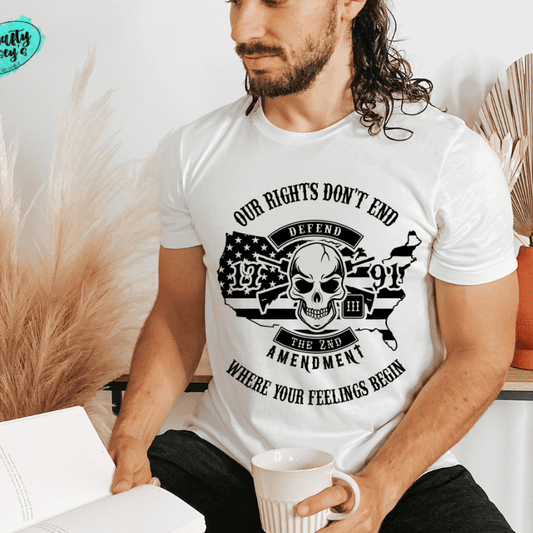 Our Rights Don't End Black Print Graphic Shirt by Crafty Casey's