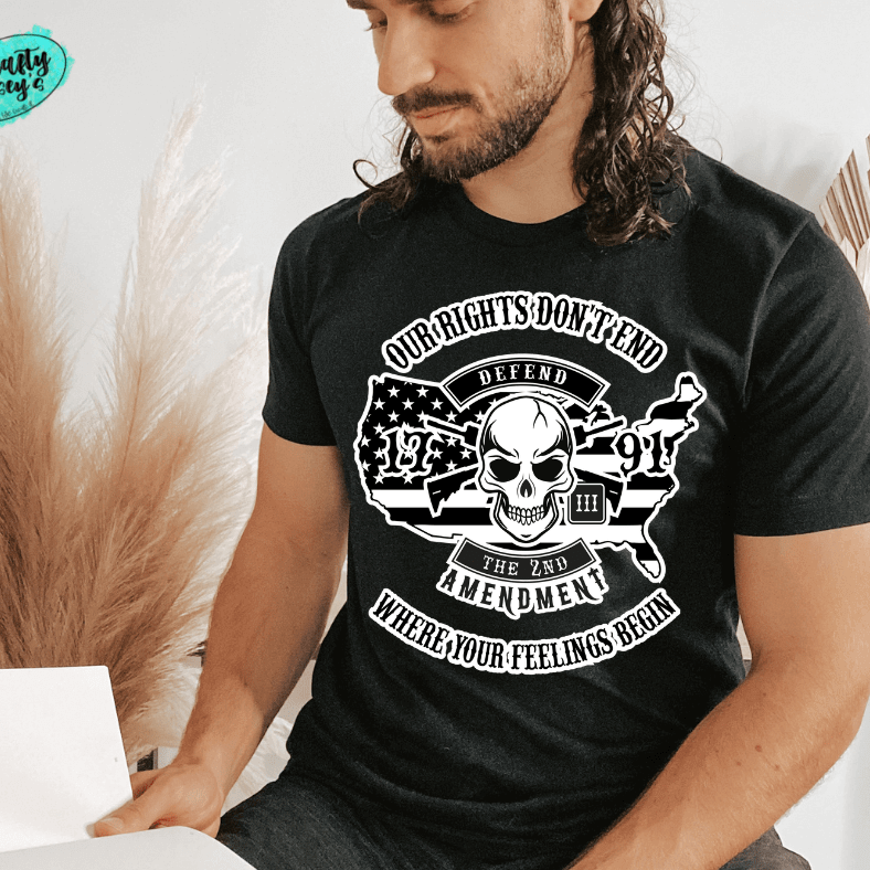 Our Rights Don't End White Print Graphic Shirt by Crafty Casey's