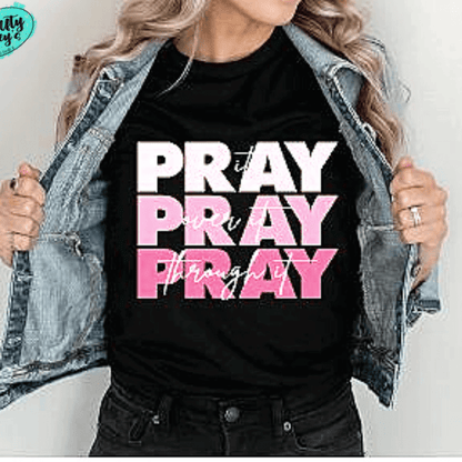 Pray On It Spiritual Graphic Shirt inspirational motivational spiritual graphic shirt by Crafty Casey’s