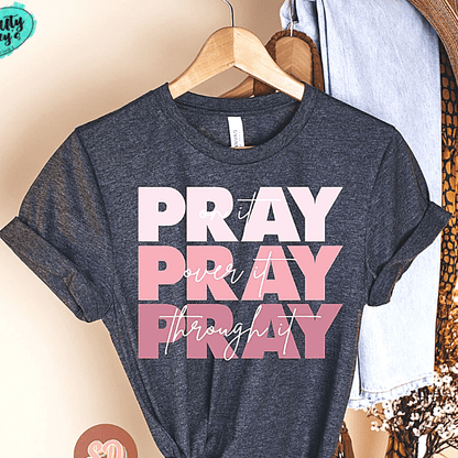 Pray On It Spiritual Graphic Shirt inspirational motivational spiritual graphic shirt by Crafty Casey’s
