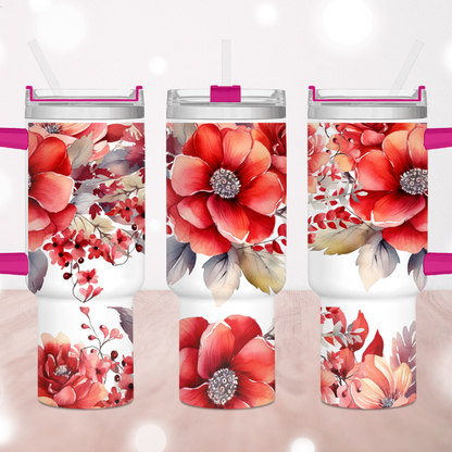 Red Poppy Flowers 40 oz. Tumbler