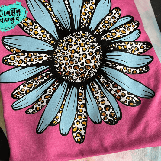 Retro Turquoise Flower T-shirts