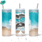 Sandy Ocean Beach Mom Bunn Life- Summer Tumbler
