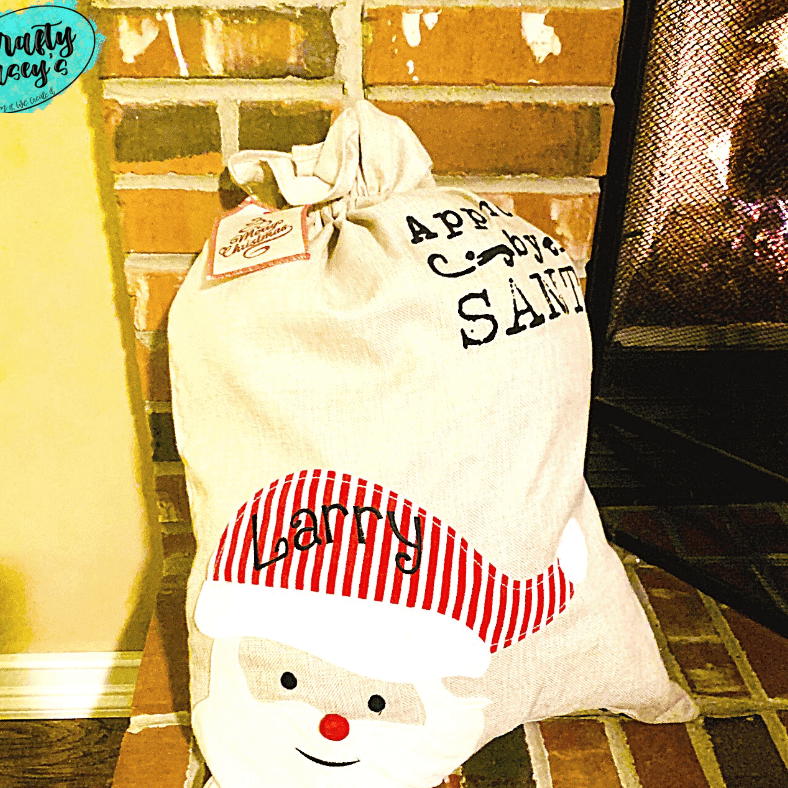 Santa Approved Burlap Santa Sack Personalized-Embroidered-Gift Bag