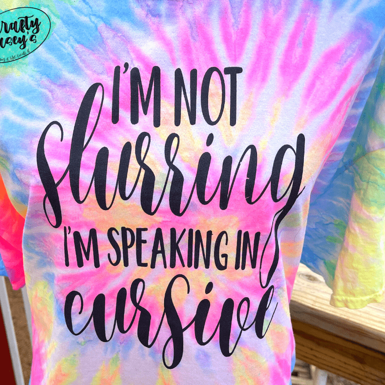 Speaking Cursive Funny Shirt adult funny graphic shirt design by Crafty Casey's