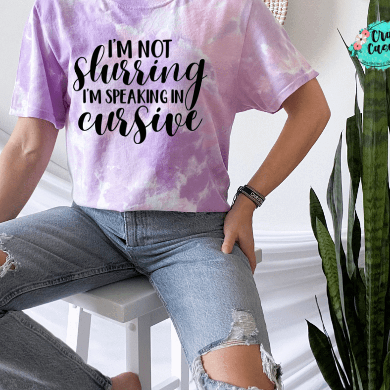 Speaking Cursive Funny Shirt adult funny graphic shirt design by Crafty Casey's