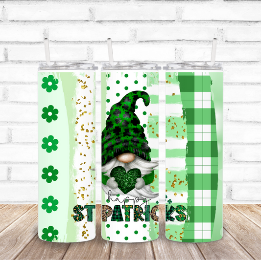 St. Patrick's Love Green Gnome Tumbler
