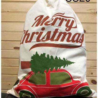 Vintage Christmas Tree Volts Wagon- Santa Sack Personalized-Embroidered