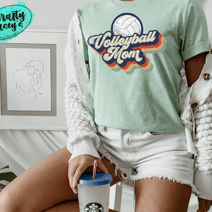Volleyball Mom Retro Women's Tee