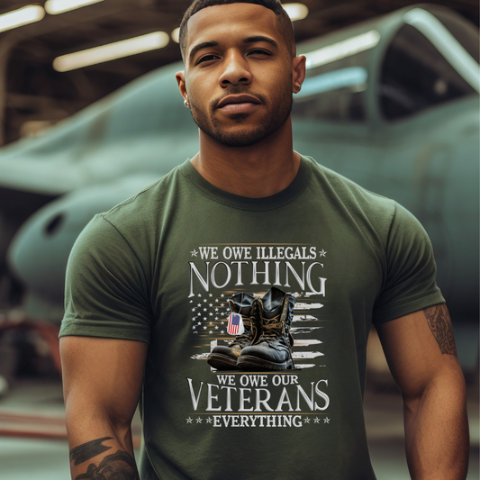 We Owe Our Veterans Everything Tee, Crewneck, Hoodie