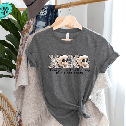XOXO I Love You With All MY Dead Heart Valentines-Tee
