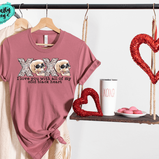 XOXO I Love You With All MY Dead Heart Valentines-Tee