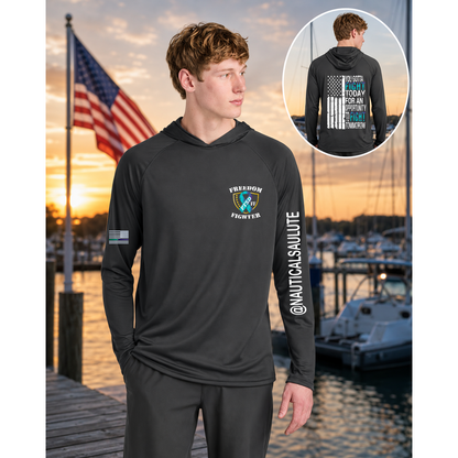 Nautical Salute You Gotta Fight  A4 Cooling Performance Long Sleeve Hooded Tee