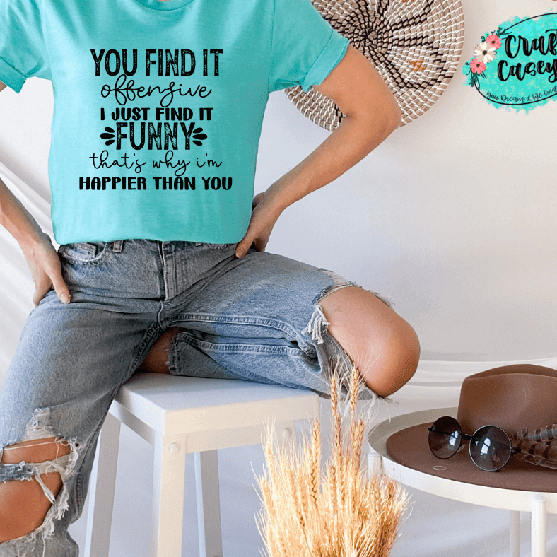 You Find It Offensive Shirt animal lover, adult funny, and western graphic shirt design by Crafty Casey's