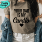 Your Dad Is My Cardio Shirt adult funny, and mom graphic shirt design by Crafty Casey's